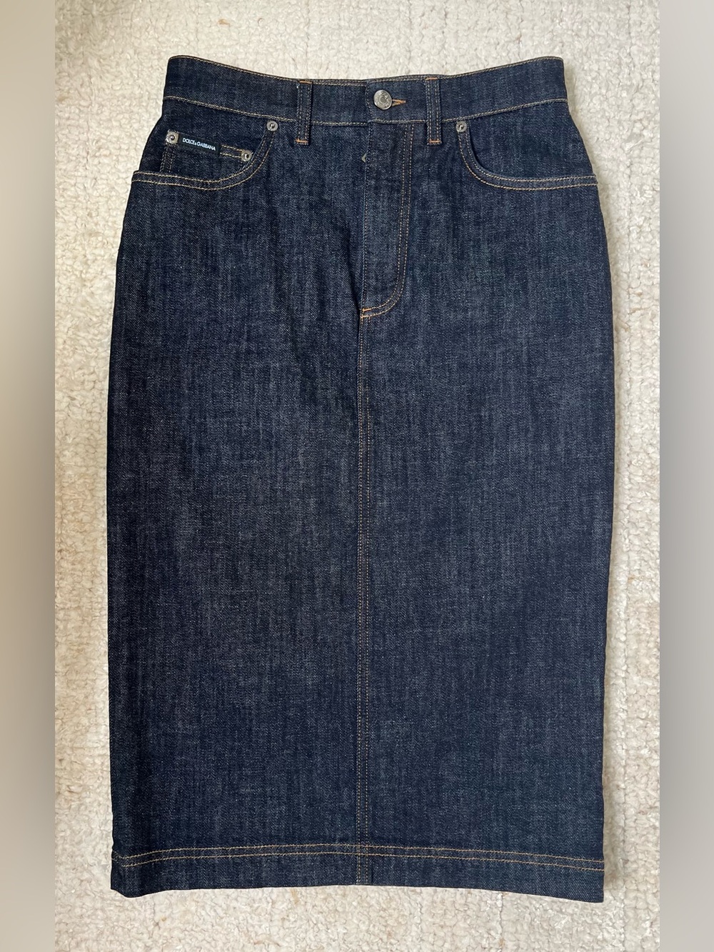 Dolce & Gabbana dark denim pencil skirts IT40
